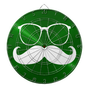 Diana Gracioso bigote blanco sobre fondo verde Metalizad