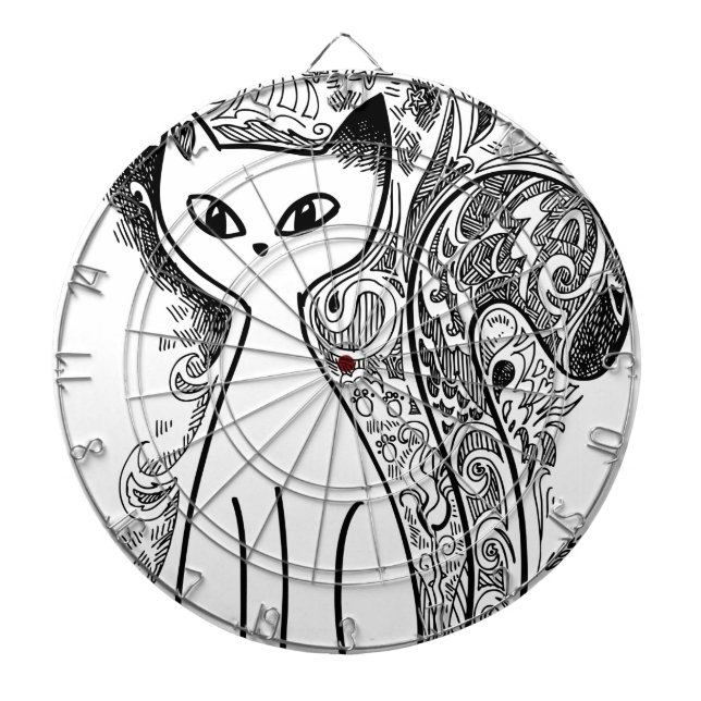 Diana Graciosos gatos de patrón floral (Frente)