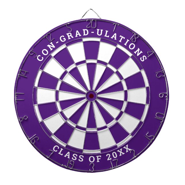 Diana Graduación púrpura y blanca | Texto Personalizado (Frente)