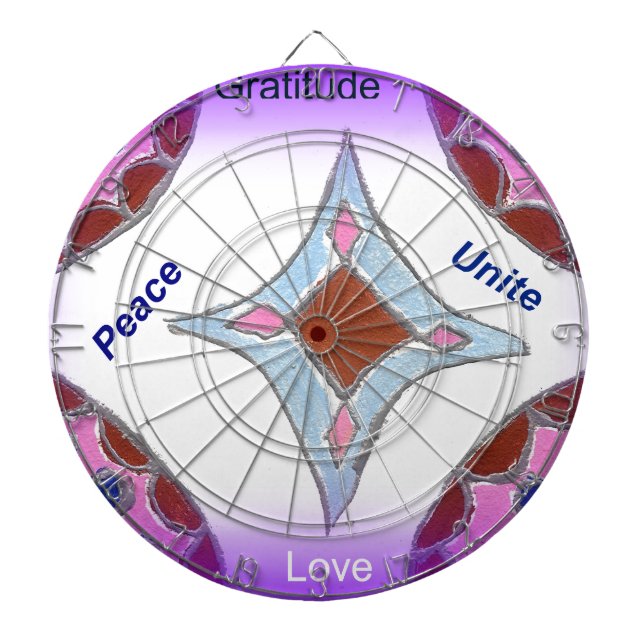 Diana "Gratitude Peace Love Unite" Mandala Art Print (Frente)