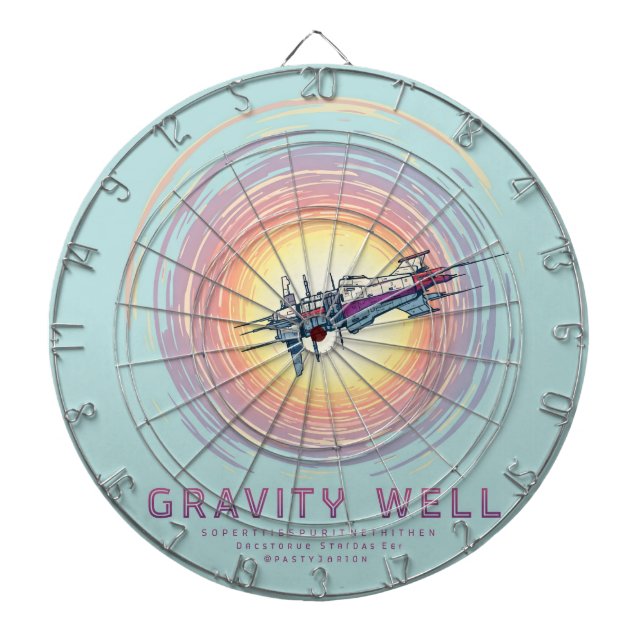 Diana Gravity Well Dartboard: Un desafío cósmico (Frente)