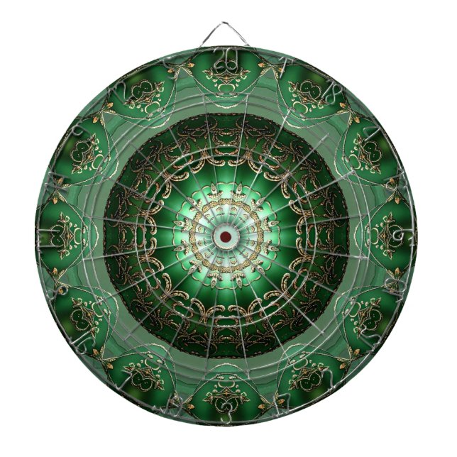 Diana Green Decorative Floral Dartboard (Frente)