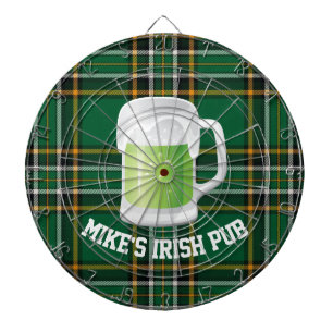 Diana Green Plaid and Beer Personalizado Dart Board