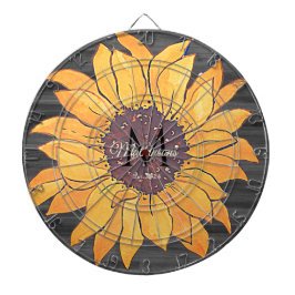 Diana Gris y amarillo de girasol de madera rústica