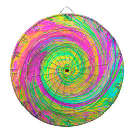 Diana Groovy Abstract Púrpura y Amarillo líquido Swirl