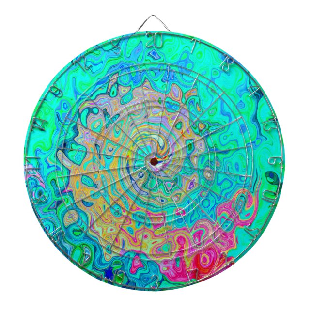 Diana Groovy Abstract Retro Arcoiris Liquido Swirl (Frente)