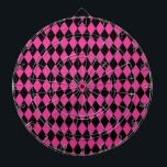 Diana Harlequin rosa caliente y negro<br><div class="desc">El estilo clásico tradicional de los elegantes diamantes de Harlequin en rosa y negro cálidos contemporáneos</div>