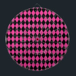 Diana Harlequin rosa caliente y negro<br><div class="desc">El estilo clásico tradicional de los elegantes diamantes de Harlequin en rosa y negro cálidos contemporáneos</div>