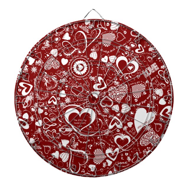 Diana Heart Love Doodles DART BOARD (Frente)