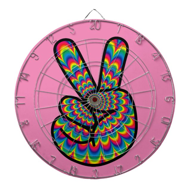 DIANA HIPPIE PEACE SIGN DART BOARD (Frente)