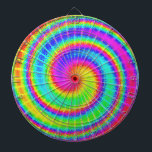 Diana Hippie retro del teñido anudado psicodélico<br><div class="desc">Características del este diseño maravillosas del dartboard un brillante,  swirly arco iris de colores en un modelo teñido anudado. Es una diversión,  diseño retro para los hippies/los bohemios pacifistas que aman los años 60,  los años 70 y el color psicodélico.</div>