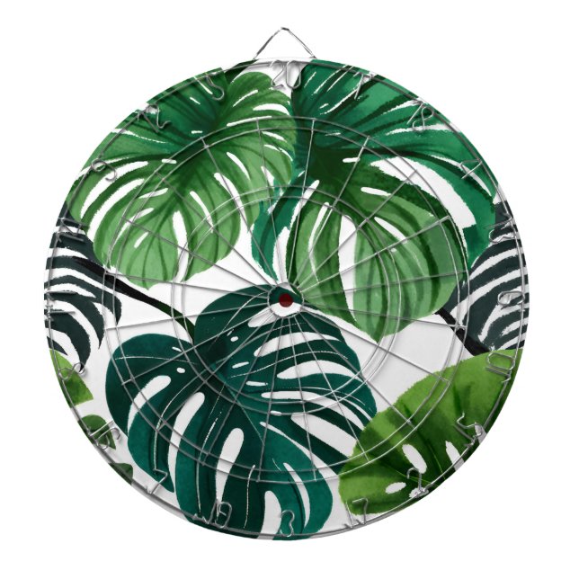 Diana Hojas de Monstera Acuarela Botánica Moderna (Frente)