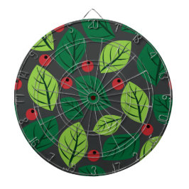 Diana Hojas verdes, bayas rojas, patrón de hojas