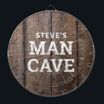 Diana Hombre Personalizado Cueva País Rústico De Madera<br><div class="desc">Encima de la sala de juegos de tu hombre con este tablero de arte de artesanías rústicas de Man Cave Personalizada. Está diseñado con su nombre seguido de "cueva masculina" con grandes letras en blanco. El fondo es de madera oscura. HAGA CLIC EN LA OPCIÓN PERSONALIZAR PLANTILLA E INTRODUZCA EL...</div>
