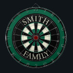 Diana Hunter Green Black Personalized Dart Board<br><div class="desc">Este dart-board personalizado es una forma divertida de expresar tu estilo personal. El diseño tiene colores verde y negro cazador. Personalizar el tablero con su apellido o texto. Utilice la plantilla para crear su propio tablero de dardos personalizado.</div>