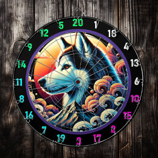 Diana Husky Twilight Mountain Wall Design