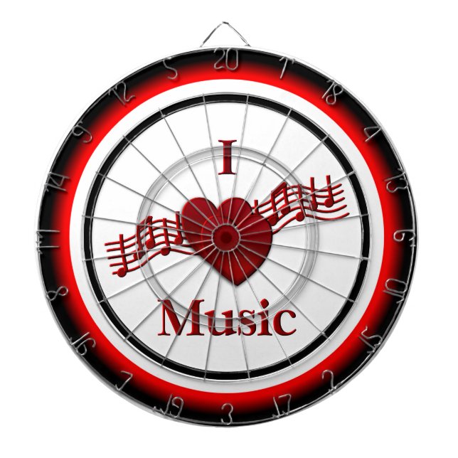 Diana I Heart Music Regulation Dart Board (Frente)