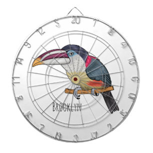 Diana Ilustración de dibujo animado de ave aracari crest