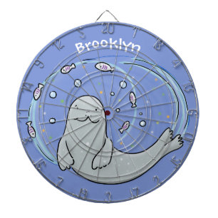 Diana Ilustracion de foca feliz y personalizado de pesca