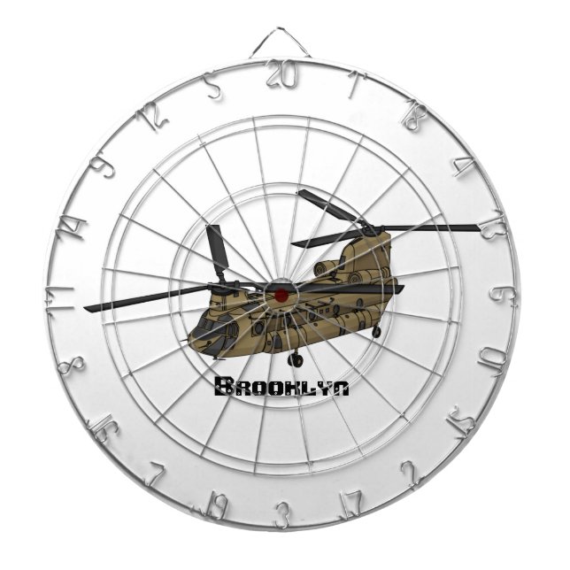 Diana Ilustracion de helicópteros militares de Chinook (Frente)