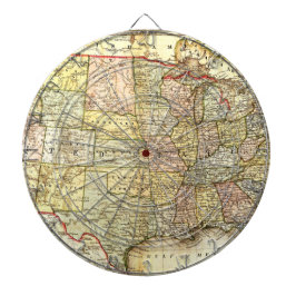 Diana Ilustración de mapa vintage de Estados Unidos anti