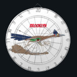 Diana Ilustracion de pájaro personalizado de pista diver<br><div class="desc">Este divertido y feliz ave corredora de caminos corre por el camino al estilo personalizado.</div>