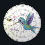 Diana Ilustracion de personalizado de abejas<br><div class="desc">Este bonito diseño presenta un colibrí verde y violeta con un amigo de abejas. ¡Todo hecho al estilo personalizado de ilustracion!</div>