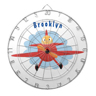 Diana Ilustracion de personalizado de avión rojo que vue