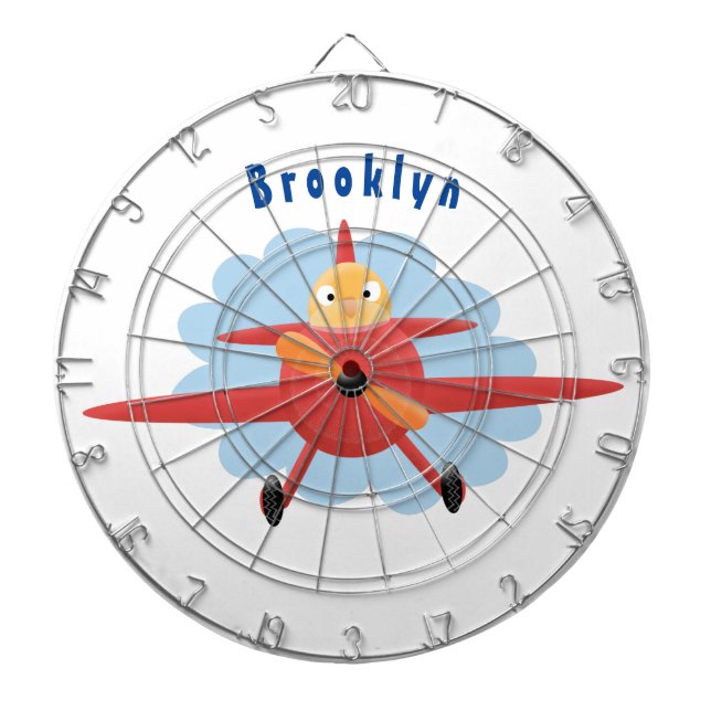 Diana Ilustracion de personalizado de avión rojo que vue (Frente)