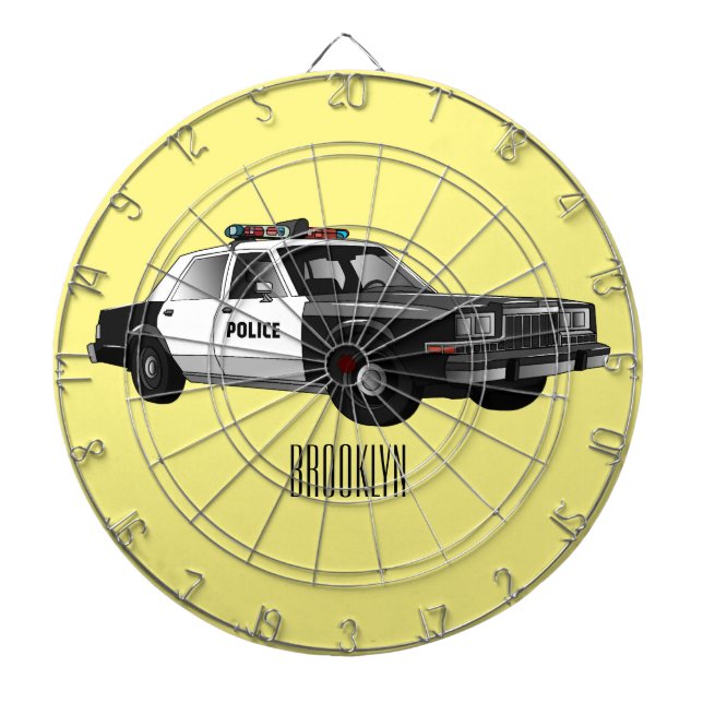 Diana Ilustracion de personalizado de coches de policía (Frente)