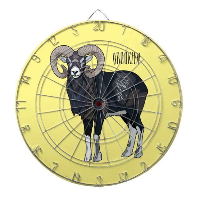 Diana Ilustracion de personalizado de ovino Mouflon (Frente)