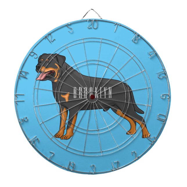 Diana Ilustracion de personalizado de perro de Rottweile (Frente)