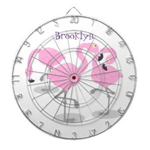 Diana Ilustracion de trío de flamingo rosado