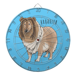 Diana Ilustracion del personalizado del perro del collie