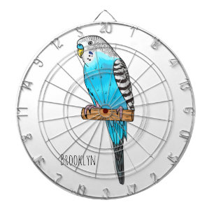 Diana Ilustracion personalizado de pájaro budgerigar azu