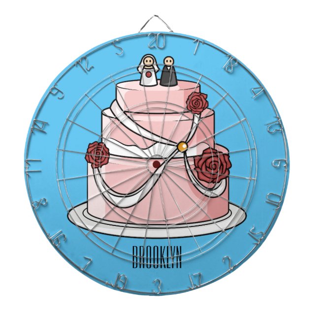 Diana ilustracion personalizado de pastel boda (Frente)