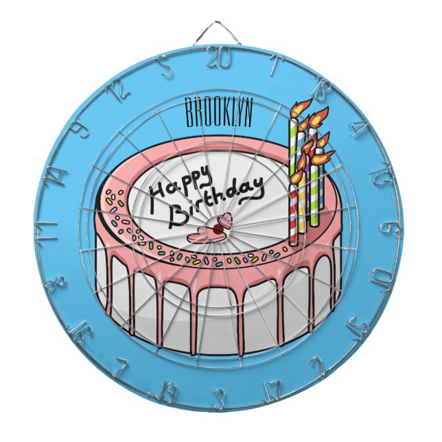 Diana Ilustracion personalizado de torta de cumpleaños (Frente)