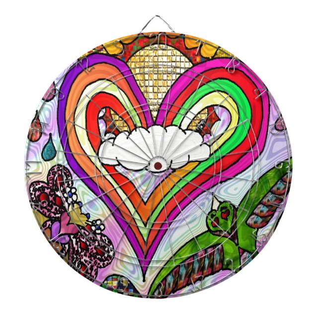 Diana Impresión de arte de corazón de arcoíris psicodéli (Frente)