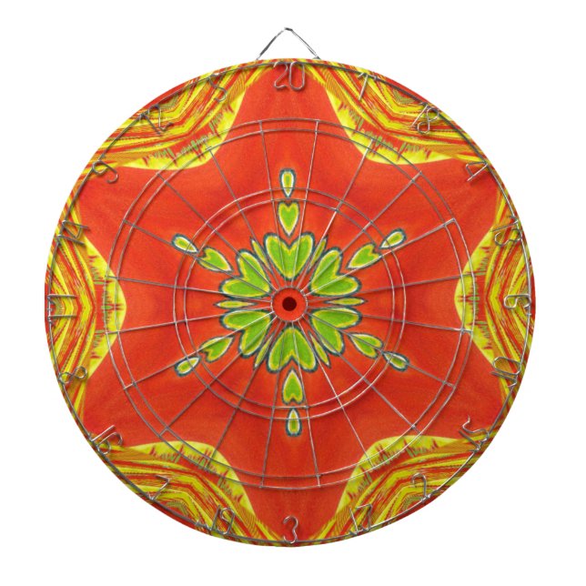 Diana Impresión de arte de Mandala verde de oro rojo (Frente)