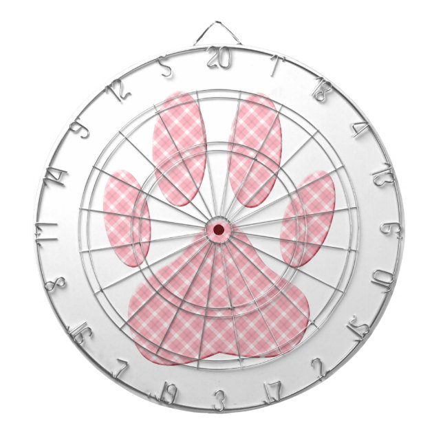 Diana Impresión De Hojas De Perro De Tartán Rosadas Y Bl (Frente)