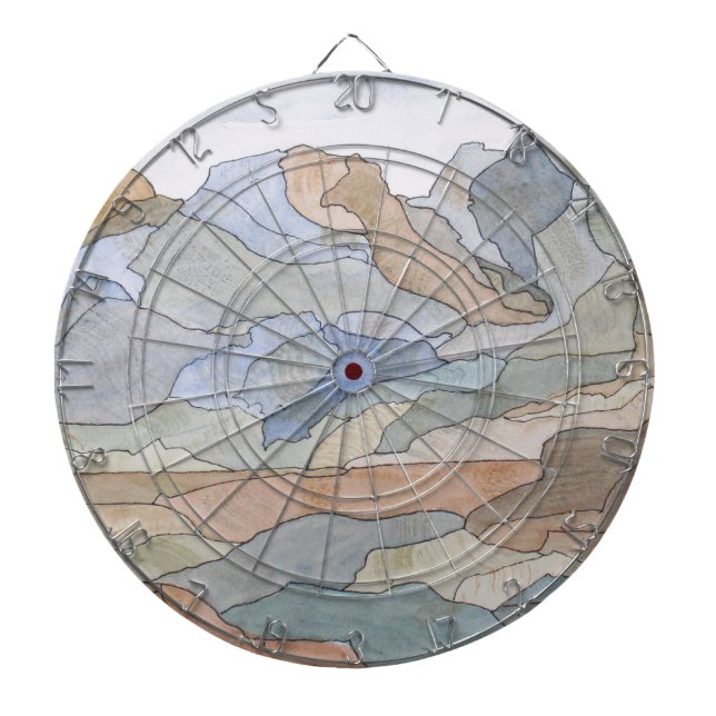 Diana Impresión de línea de acuarela de regiones de mont (Frente)