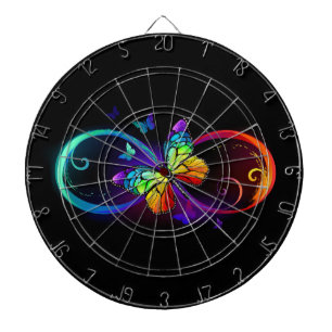 Diana Infinidad vibrante con mariposa arco iris sobre ne