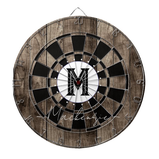 Diana Initial Family Name Monogram Dart Board (Frente)