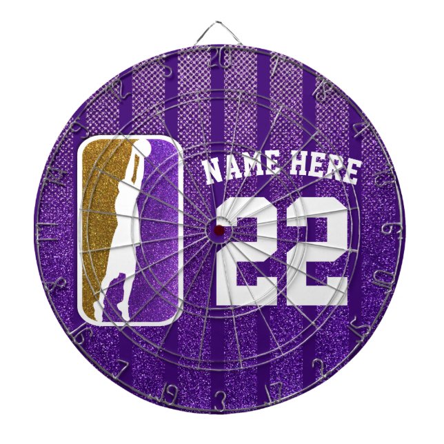Diana Jersey del equipo de baloncesto Purple and Gold Pu (Frente)