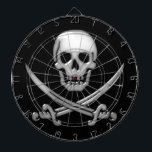 Diana Jolly Roger Pirate Skull<br><div class="desc">* Prepárate para el Día de "Hablar como un pirata", ¡bribón! *** La Junta de Arte Pirata de #JollyRoger de #Gravityx9 en #Zazzle * ¡Este carnaval de Jolly Rogers está listo para recibir tus dardos! Tabla de tamaño de regulación Dimensiones: 18"diámetro, 1"h Incluye 6 dardos de latón ~~ personalizado dart...</div>