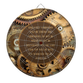 Diana Joshua 1:9 Dart Board Encouraging Bible Verse 