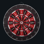 Diana Juego de bebidas en negro y rojo<br><div class="desc">PARA PEDIR EDICIONES AL DISEÑO DEL CONSEJO, PÓNGASE EN CONTACTO CONMIGO EN cooldartboards@gmail.com. Los tableros de personalizados son $85 (Matt, Zazzle me sigue dando un 404 cuando trato de responderte) Secciones oscuras ("zonas seguras"): Beben, pasen, agreguen bebida a la copa del grupo, den 2 bebidas Sección de luz (bebida de...</div>