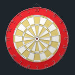 Diana Junta Dart: Blanco, Oro Antiguo Y Rojo<br><div class="desc">Juego de tablero de color blanco,  oro antiguo y rojo,  incluyendo 6 dardos de latón</div>