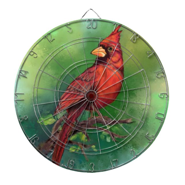 Diana  Junta Dart con pájaro cardenal rojo del norte (Frente)