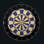 Diana Junta Dart: Oro viejo, Azul marino y negro<br><div class="desc">Juego de tablero de oro antiguo,  azul marino y negro de color,  incluyendo 6 dardos de latón</div>